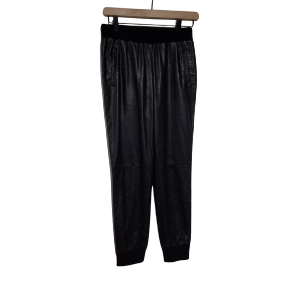 BCBGMaxAzria Elastic Waist Cuffed Ankle Pants Black Women’s XS - Picture 1 of 8